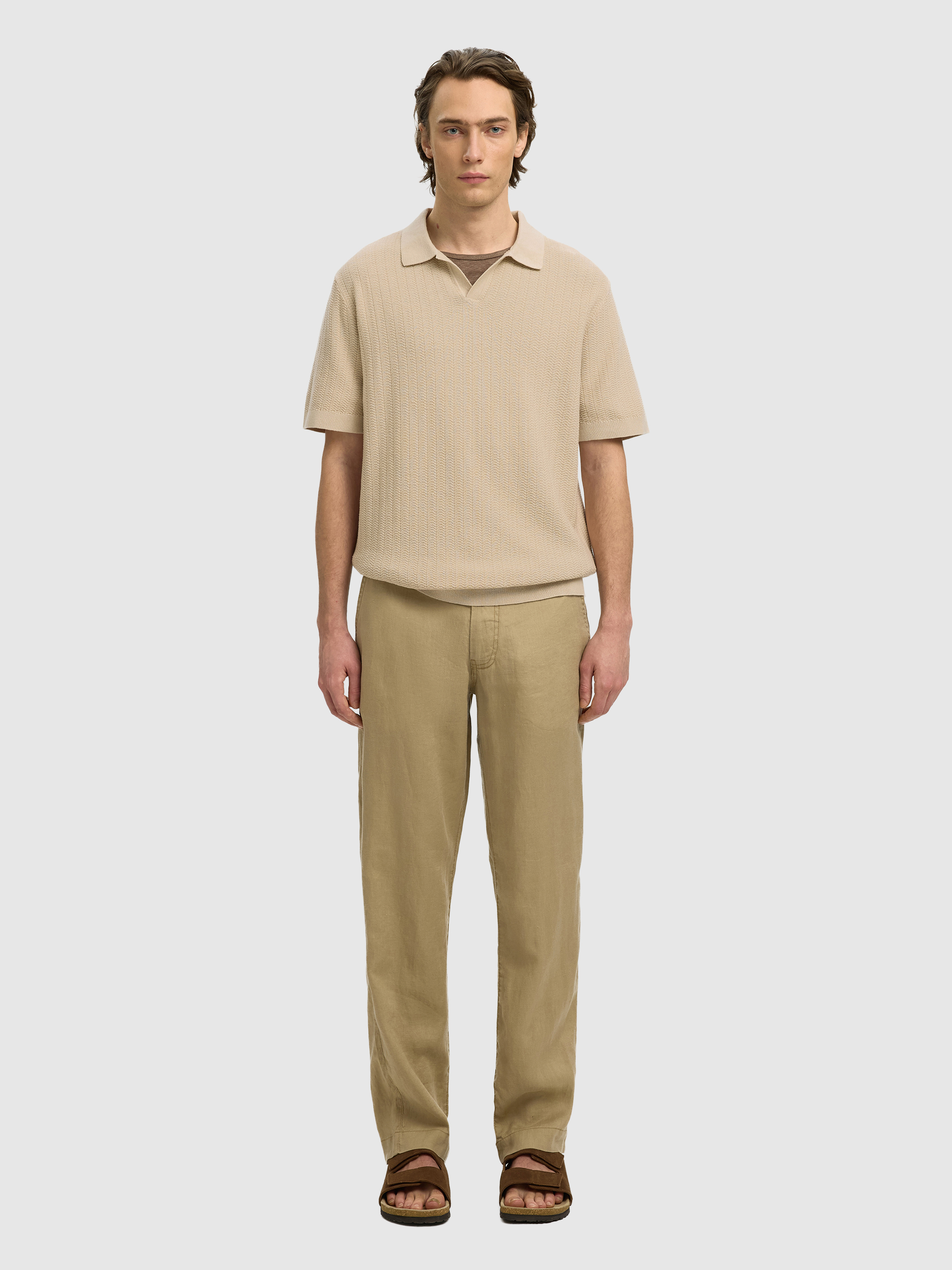 Polo Hombre Beige Selected