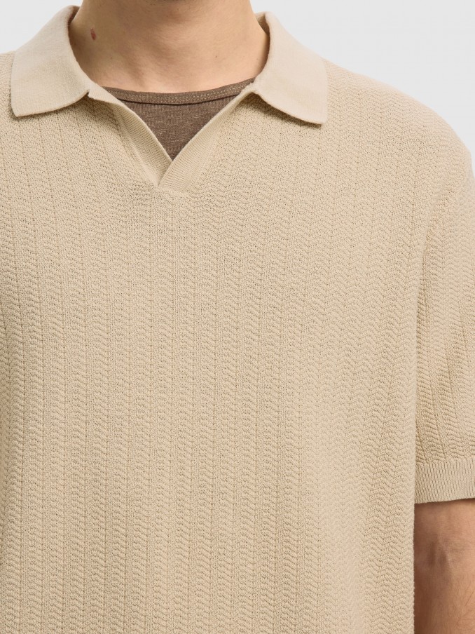 Polo Hombre Beige Selected