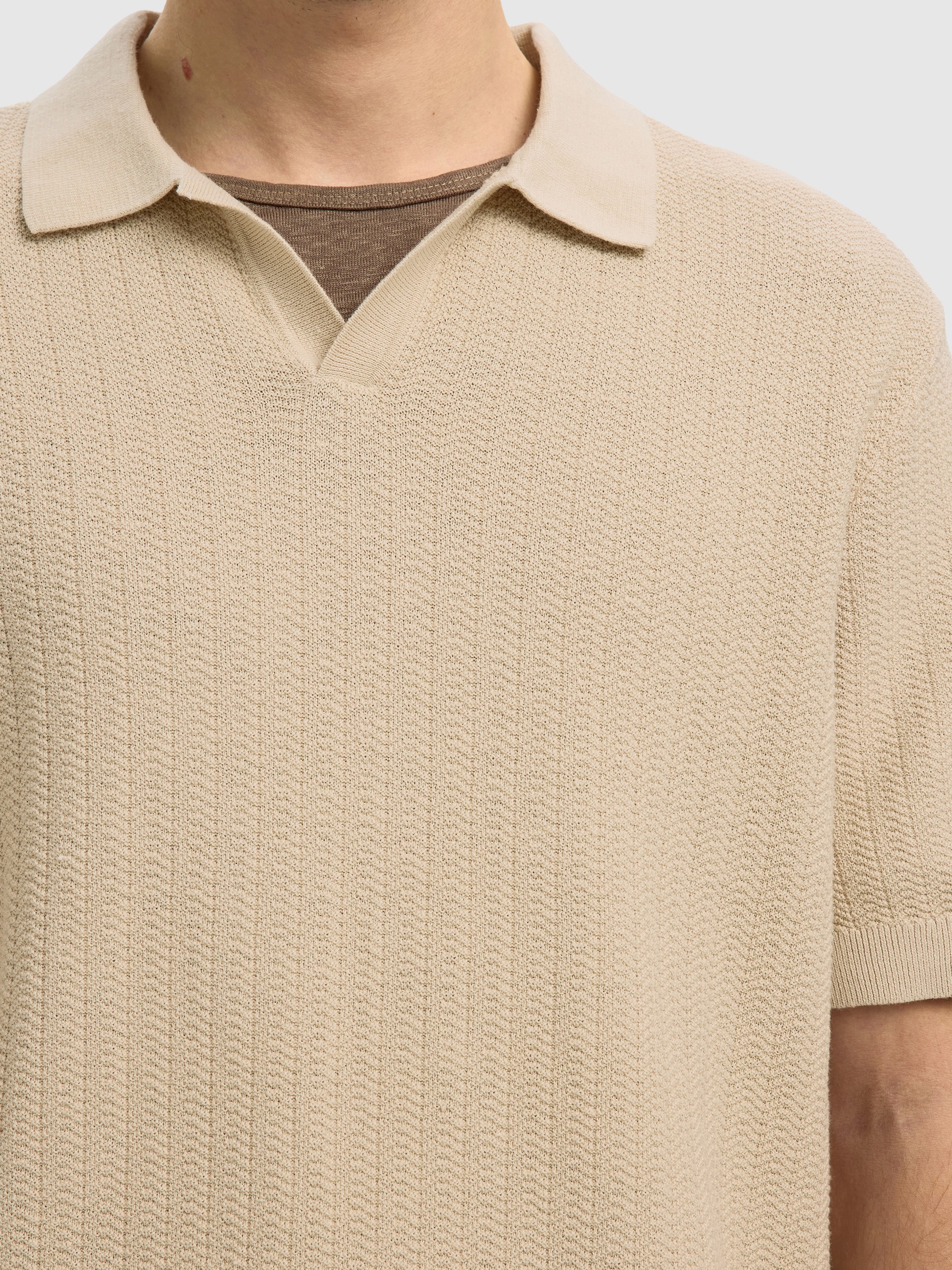 Polo Hombre Beige Selected