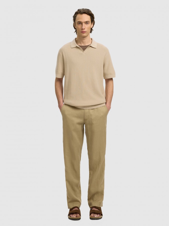 Polo Hombre Beige Selected