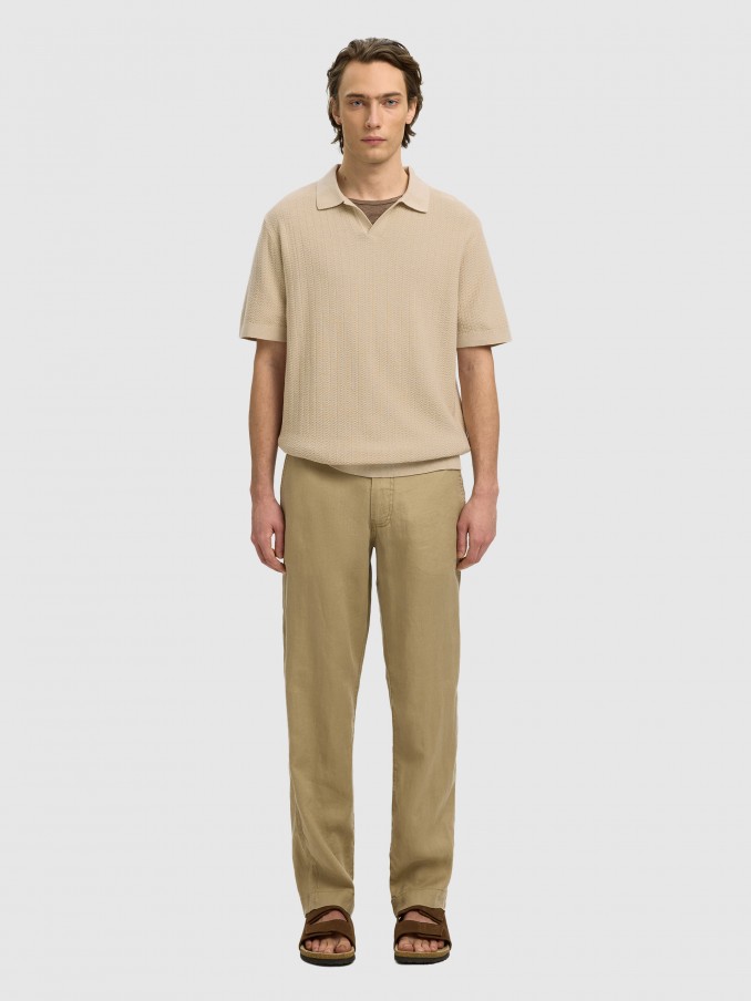 Polo Hombre Beige Selected