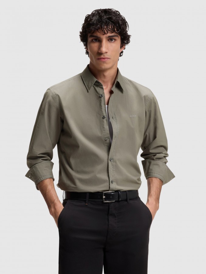 Shirt Man Dark Green Boss