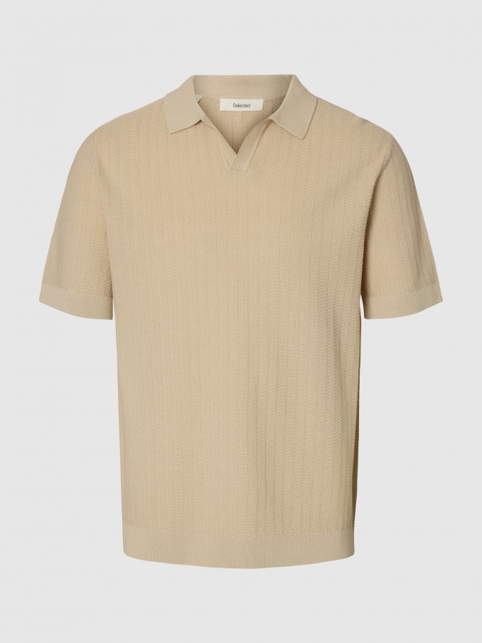 Polo Hombre Beige Selected