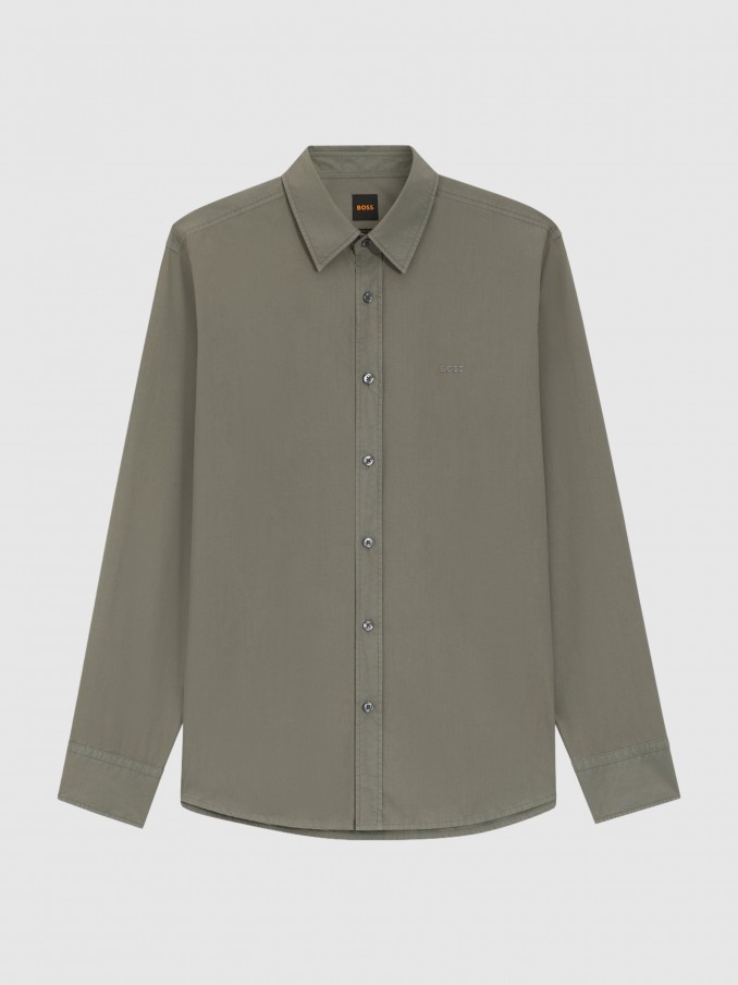 Shirt Man Dark Green Boss