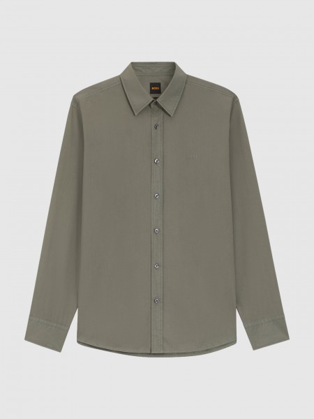 Shirt Man Dark Green Boss