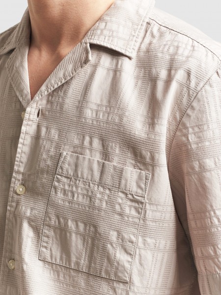 Shirt Man Beige Boss - Orange