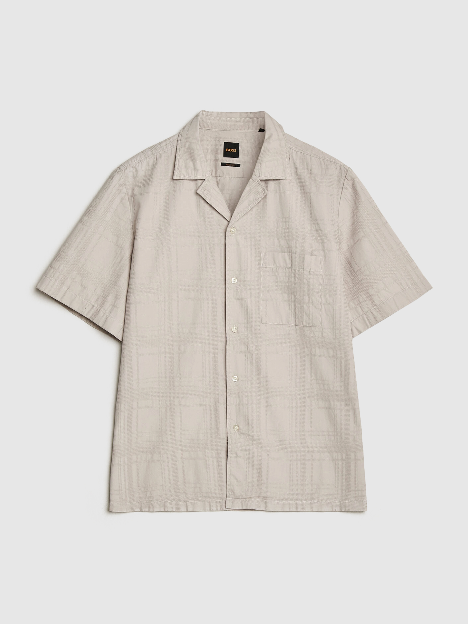 Shirt Man Beige Boss - Orange