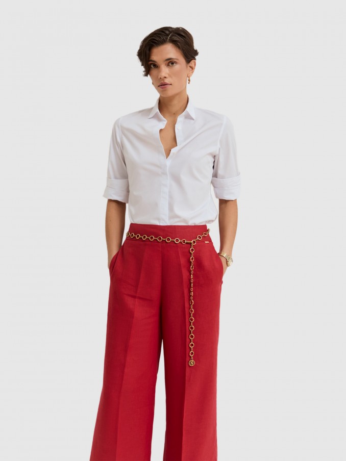 Pantalones Mujer Rojo Lion Of Porches