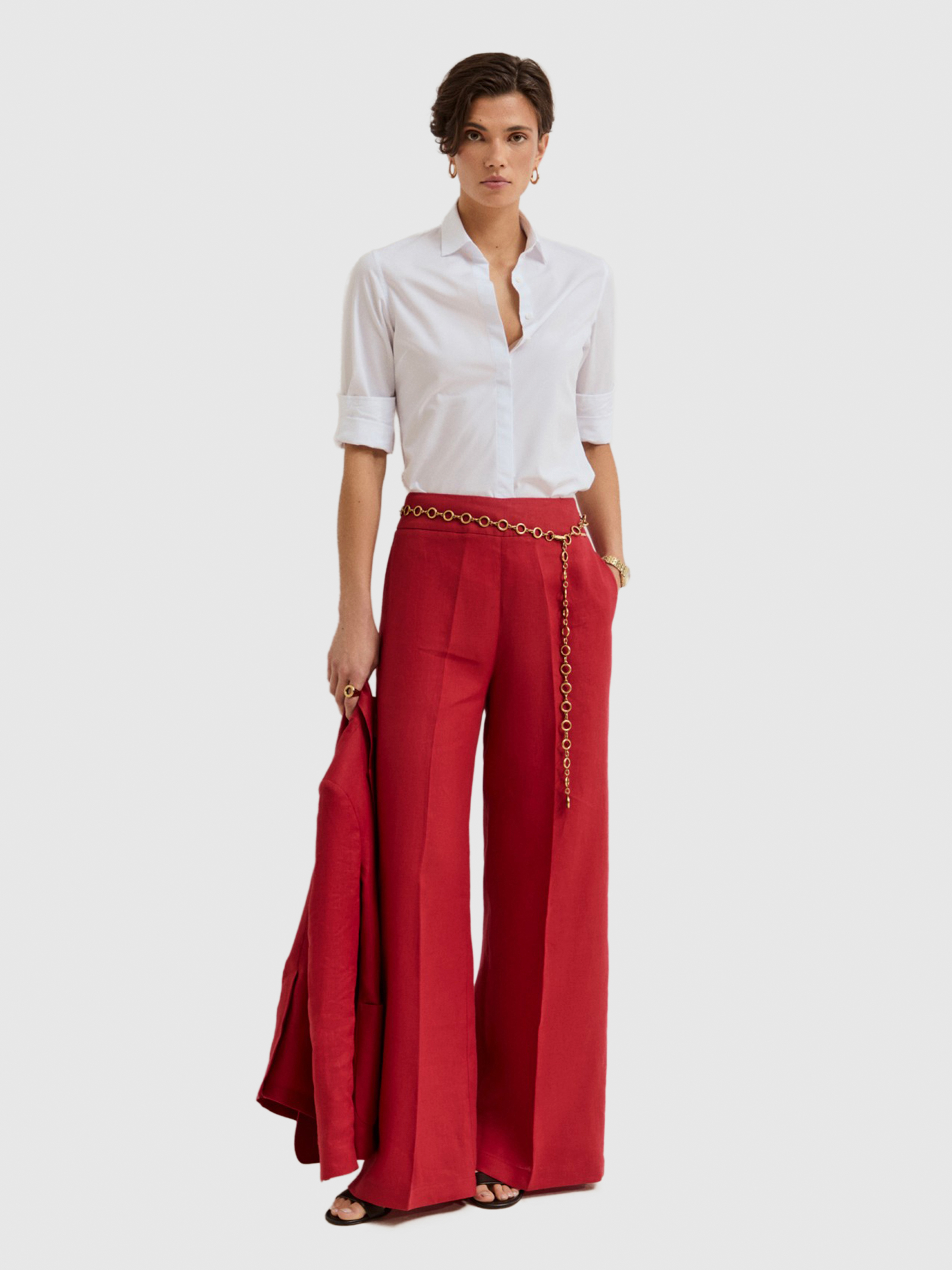 Pantalones Mujer Rojo Lion Of Porches
