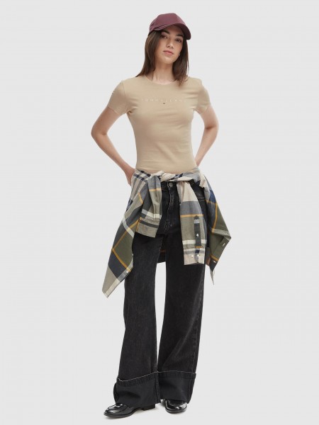 T-Shirt Mulher Tjw Slim Linear Tee Ext Tommy Jeans T-Shirt Mulher Tjw Slim Linear Tee Ext Tommy Jeans