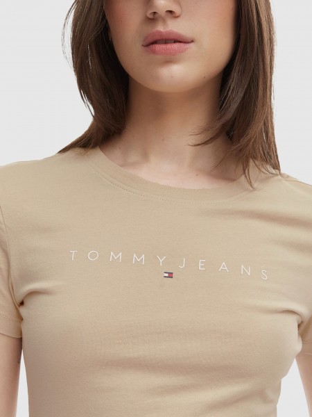 T-Shirt Mulher Tjw Slim Linear Tee Ext Tommy Jeans T-Shirt Mulher Tjw Slim Linear Tee Ext Tommy Jeans