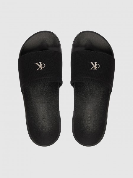 Chinelo Calvin Klein  Mulher Ess Slide Canvas Hdw