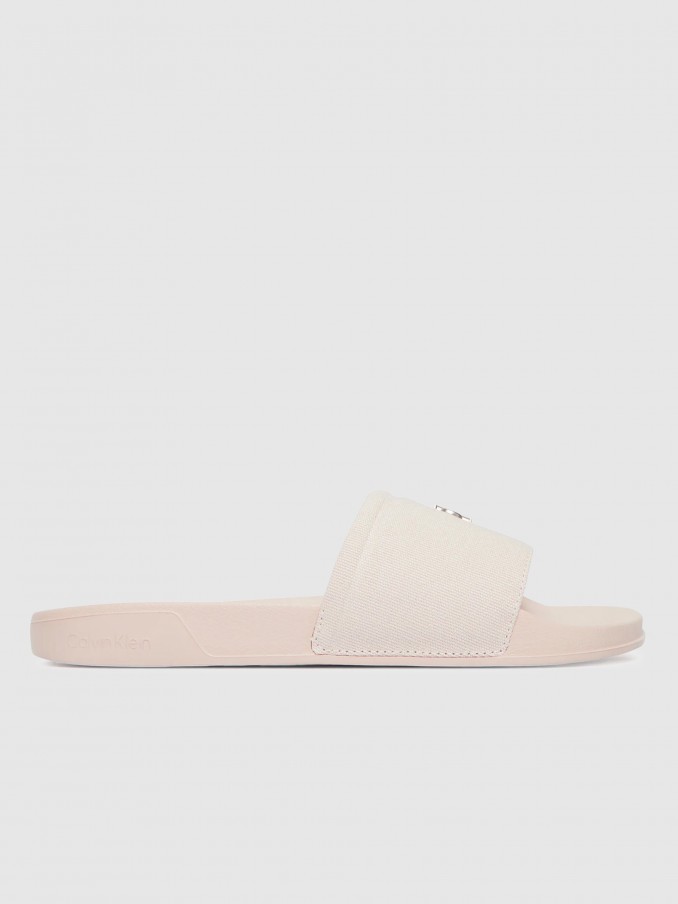 Chinelo Calvin Klein Mulher Ess Slide Canvas Hdw