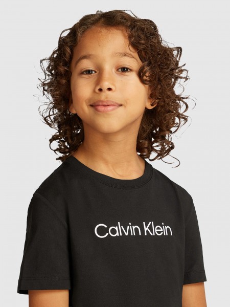 Menino Inst. Logo Ss T-Shirt Calvin Klein