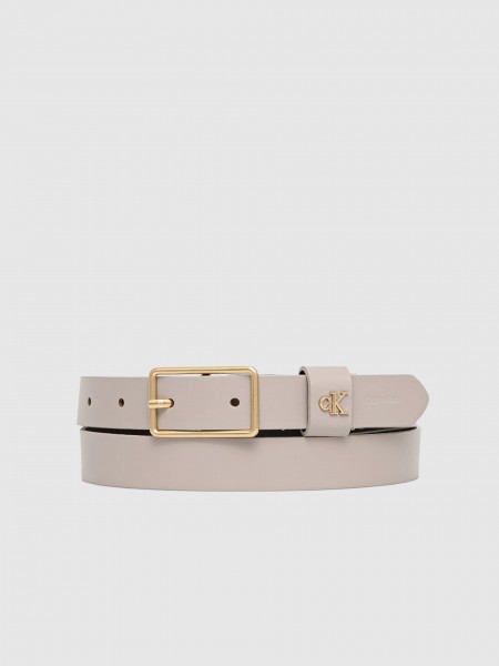 Cinto Calvin Klein Mulher Square Buckle Ck Loop 25Mm
