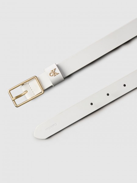 Cinto Calvin Klein Mulher Square Buckle Ck Loop 25Mm