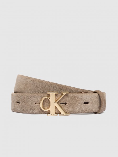 Cinto Calvin Klein Mulher Ck Buckle 25Mm Fixed Belt Suede