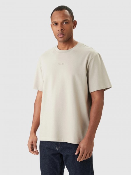 T-Shirt Homem Ss Stretch Pique Nano Easy Tee Calvin Klein