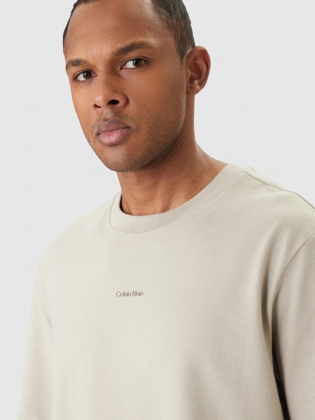 T-Shirt Homem Ss Stretch Pique Nano Easy Tee Calvin Klein