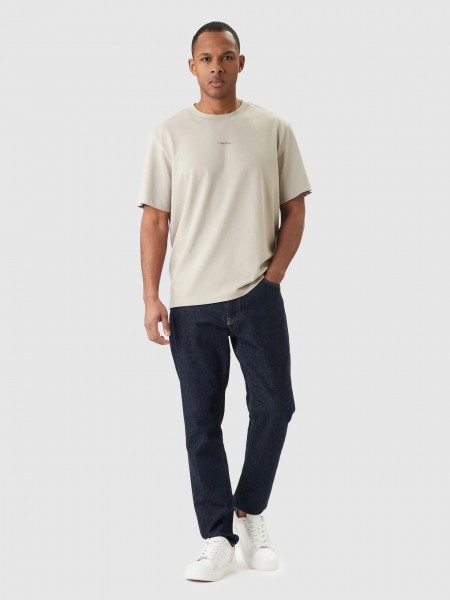 T-Shirt Homem Ss Stretch Pique Nano Easy Tee Calvin Klein
