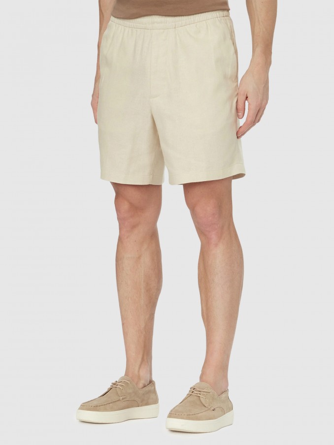Pantalones Cortos Hombre Crema Calvin Klein