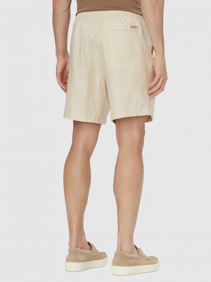 Pantalones Cortos Hombre Crema Calvin Klein