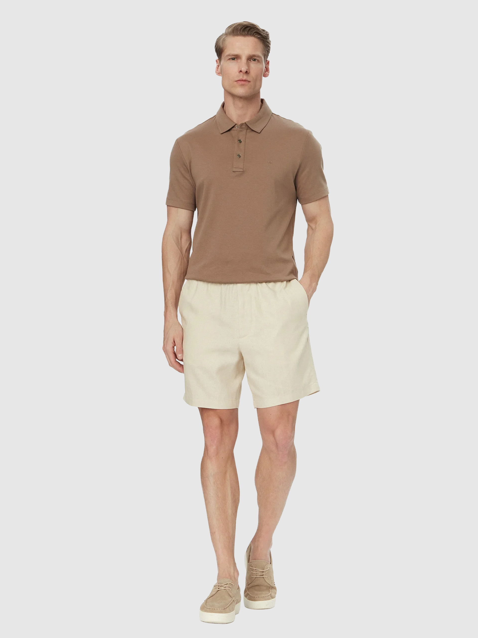 Pantalones Cortos Hombre Crema Calvin Klein