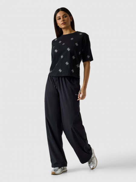 T-Shirt Guess Mulher Silvy 4G Ss Cn T-Shirt