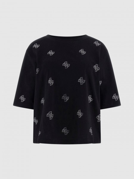 T-Shirt Guess Mulher Silvy 4G Ss Cn T-Shirt