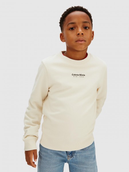 Sweatshirt Calvin Klein Menino Minimal Logo Cn Sweatshirt