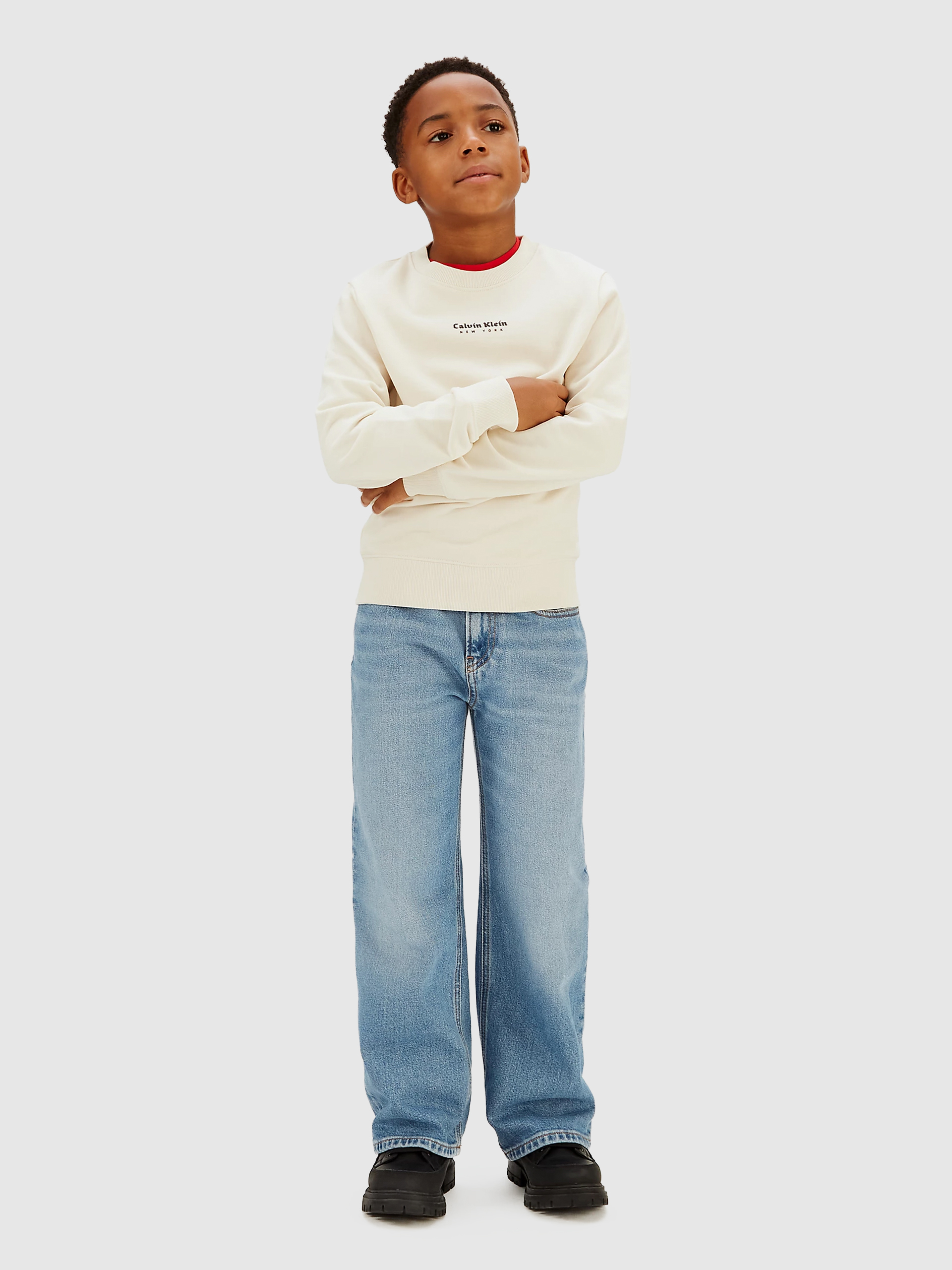 Sweatshirt Calvin Klein Menino Minimal Logo Cn Sweatshirt