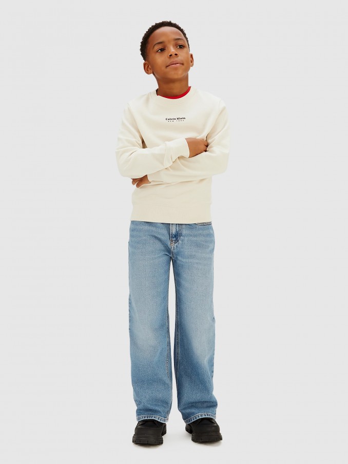 Sweatshirt Calvin Klein Menino Minimal Logo Cn Sweatshirt