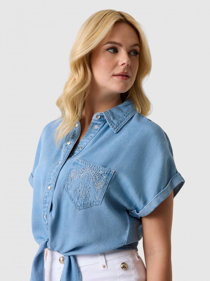 Camisa Mujer Jeans Ligeros Guess