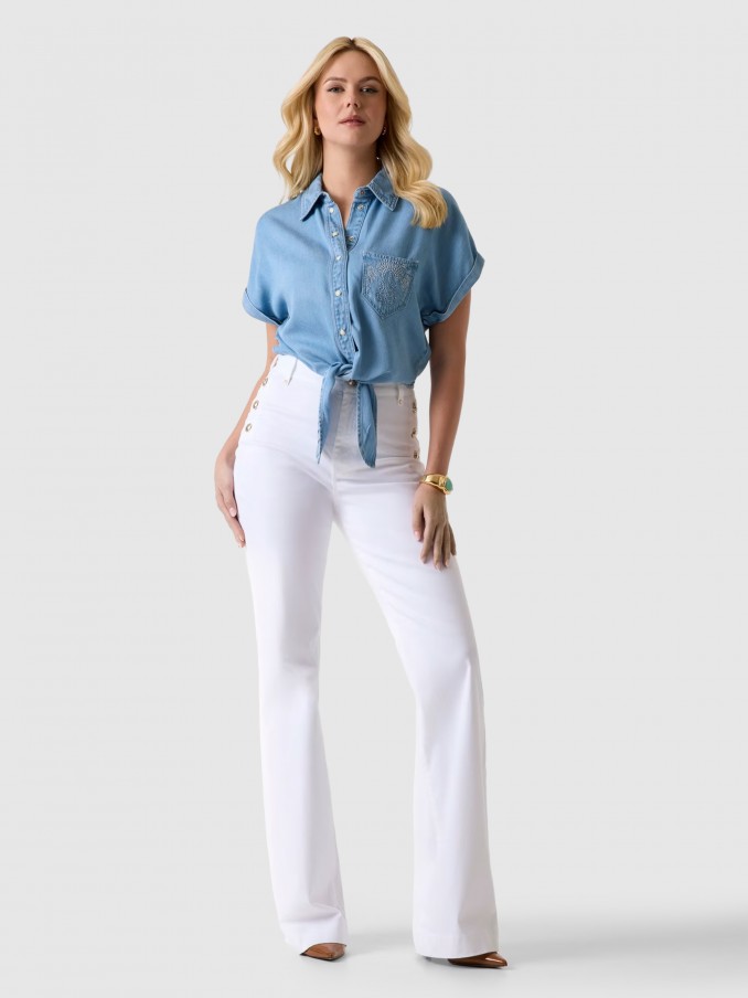 Camisa Mujer Jeans Ligeros Guess