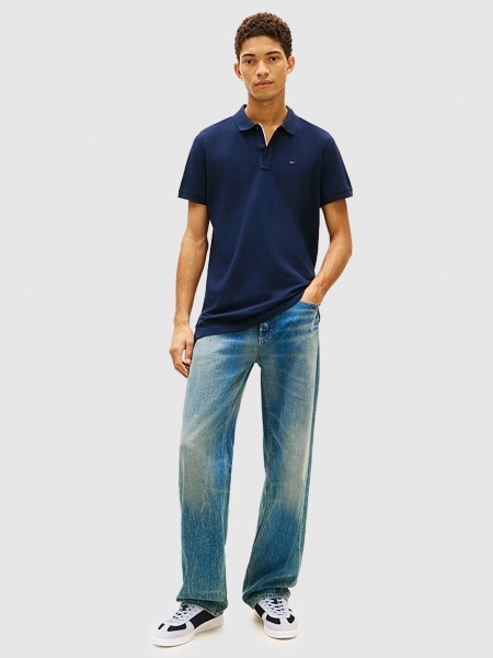 Polos Homem Tjm Slim Placket Polo Ext Tommy Jeans