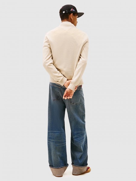 Camisola Tommy Jeans Homem Tjm Slm Ess Light � Zip Swtr Ext