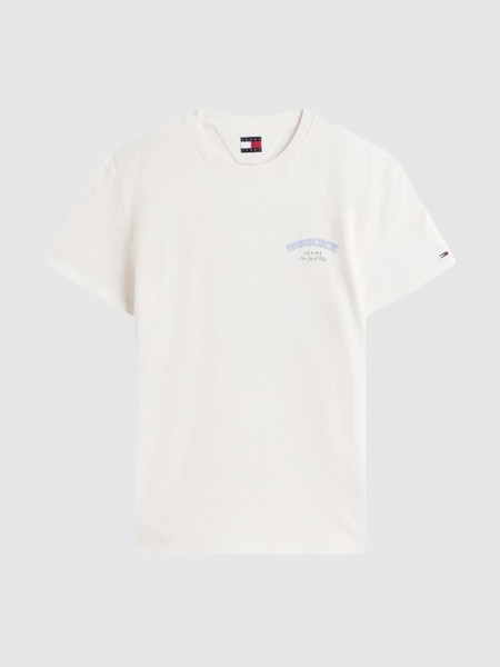 T-Shirt Tommy Jeans Homem Tjm Reg Dollar Stack Ss T