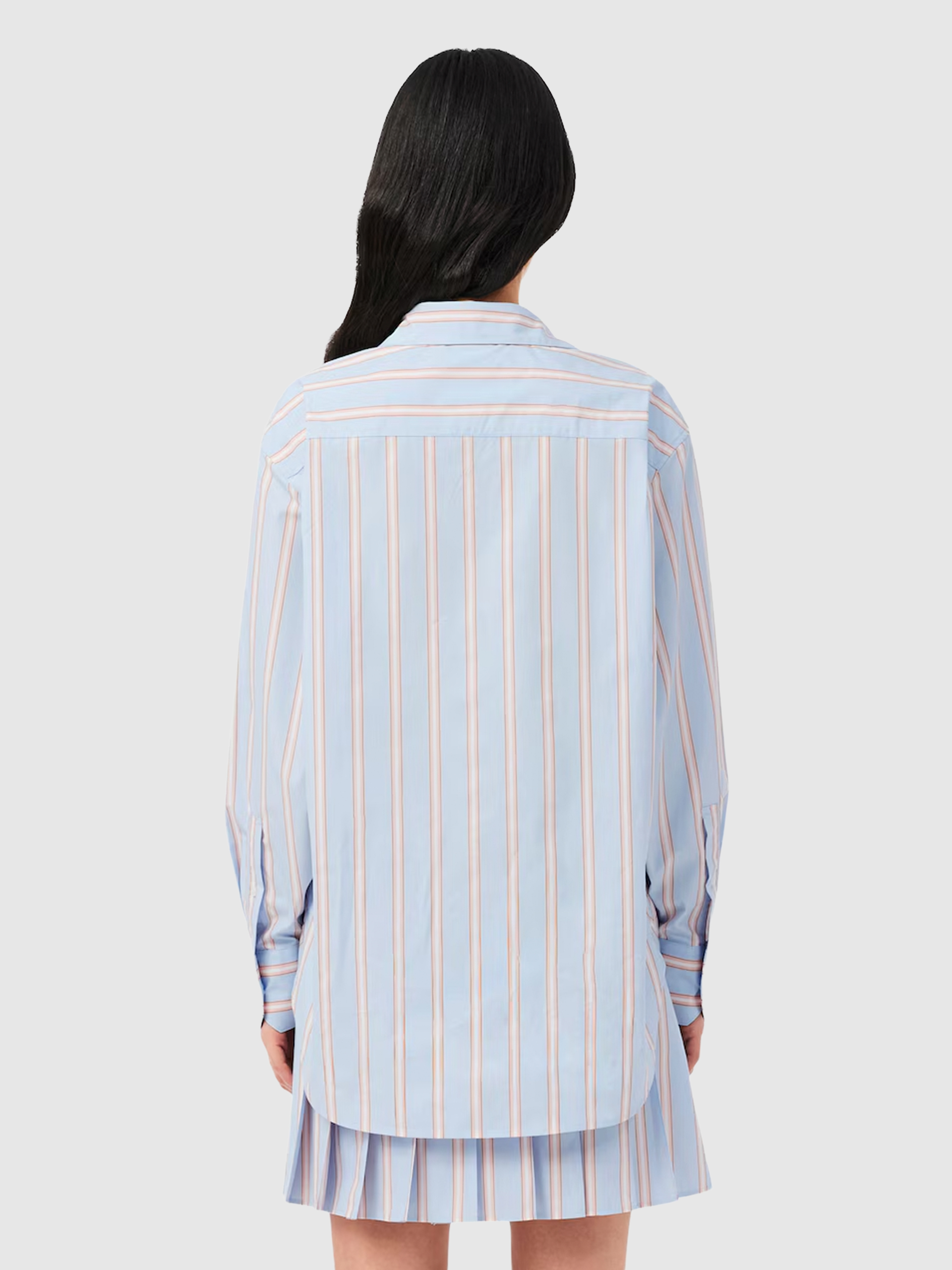 Camisa Lacoste Mulher Popelina de Algodão Oversized