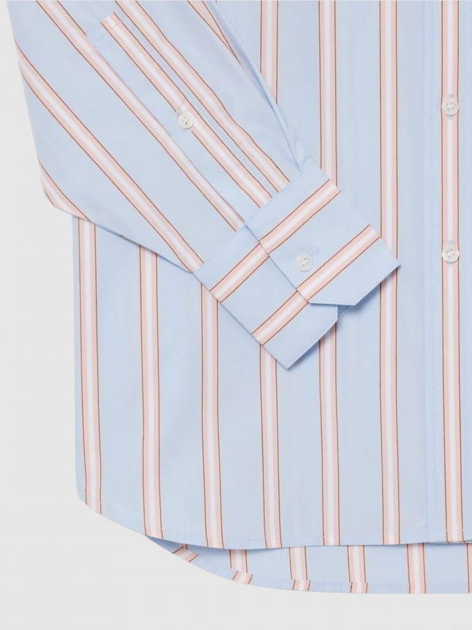 Camisa Lacoste Mulher Popelina de Algod�o Oversized