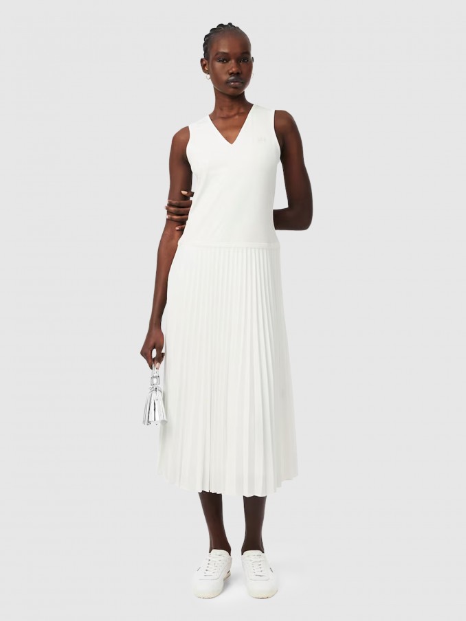 Vestido Mujer Crema Lacoste