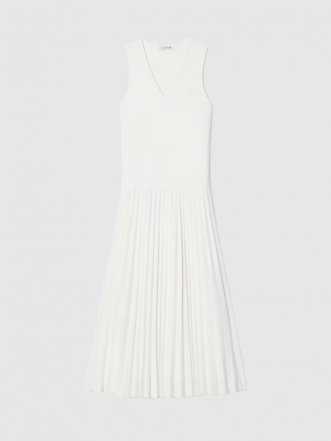 Vestido Mujer Crema Lacoste