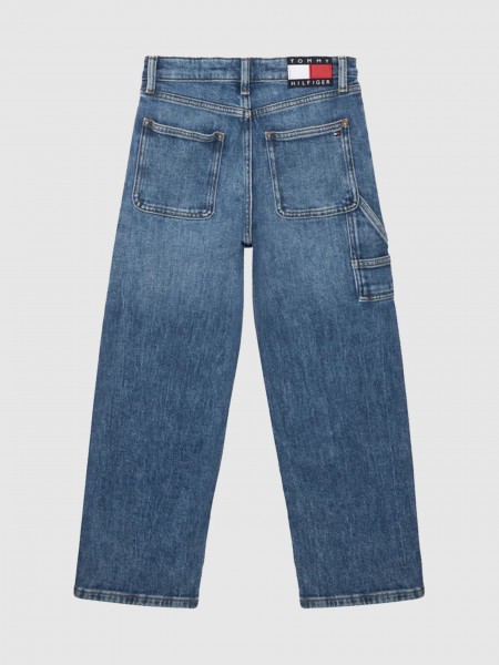 Jeans Tommy Hilfiger Menino Heritage Flag Baggy Worker Jeans