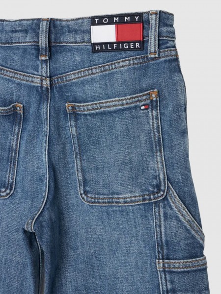 Jeans Tommy Hilfiger Menino Heritage Flag Baggy Worker Jeans
