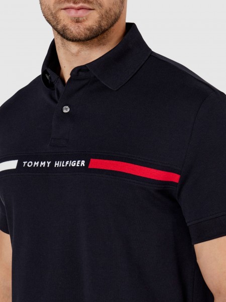 Polo Tommy Hilfiger  Homem Hilfiger Chest Insert Reg Polo