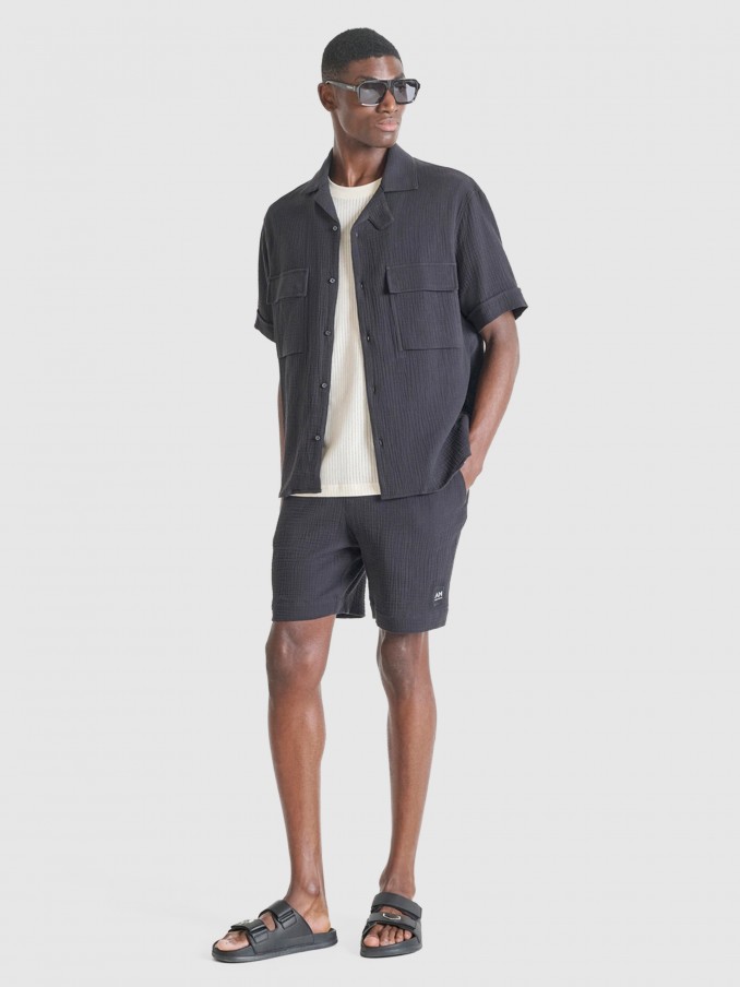 Pantalones Cortos Hombre Negro Antony Morato