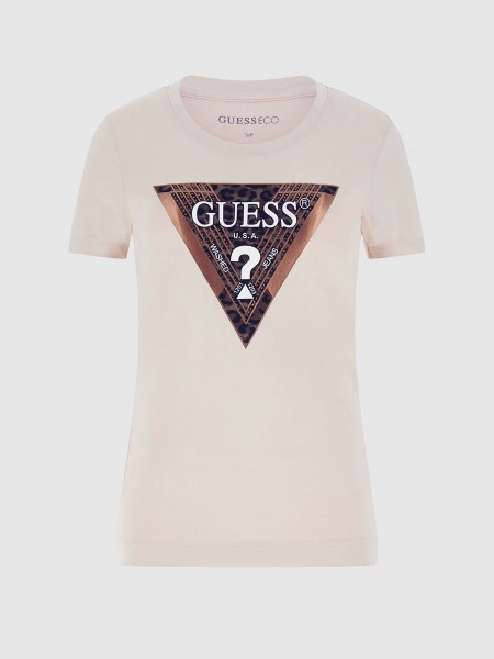 T-Shirt Woman Cream Guess T-Shirt Woman Cream Guess