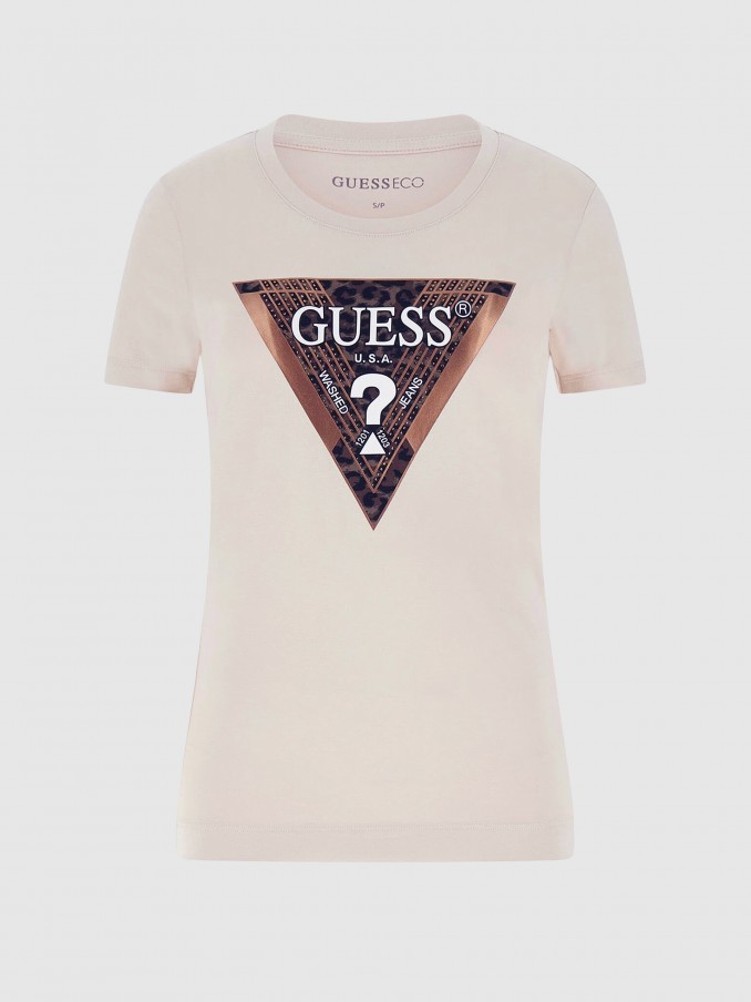 T-Shirt Woman Cream Guess