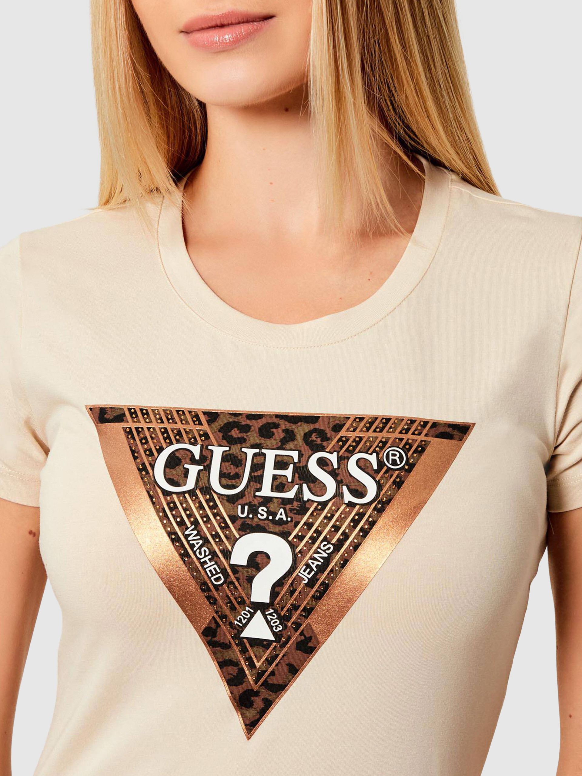 T-Shirt Woman Cream Guess