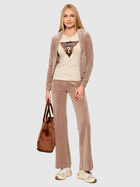 T-Shirt Woman Cream Guess T-Shirt Woman Cream Guess