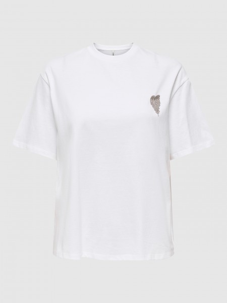 T-Shirt Mulher Onlvita S/s Tee Box Jrs Only